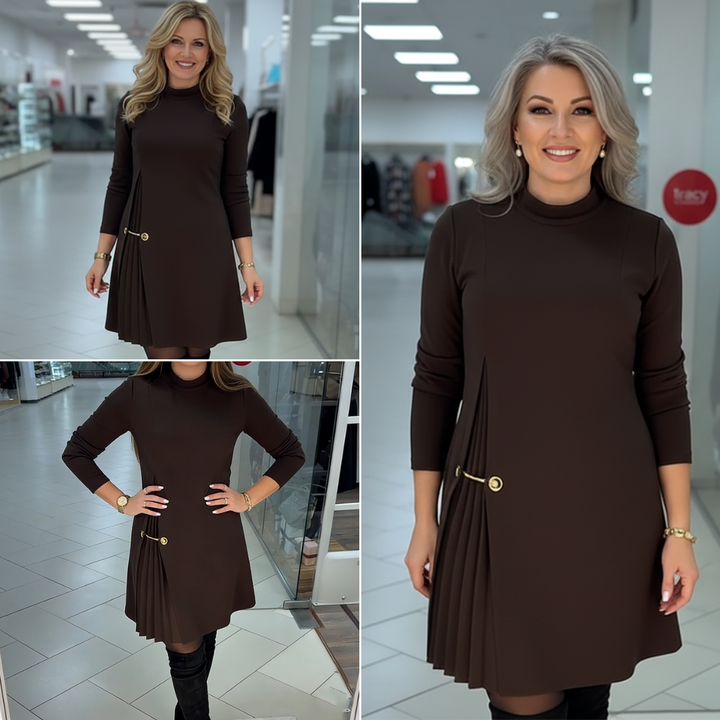 Sophie | Long Sleeve Pleated Dress