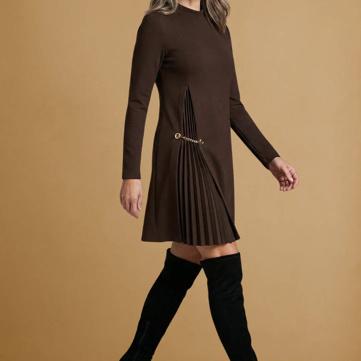 Sophie | Long Sleeve Pleated Dress